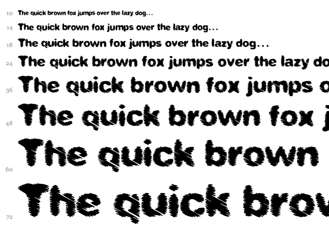 Black Rain font waterfall